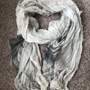 White and Grey Ombré Scarf/Wrap